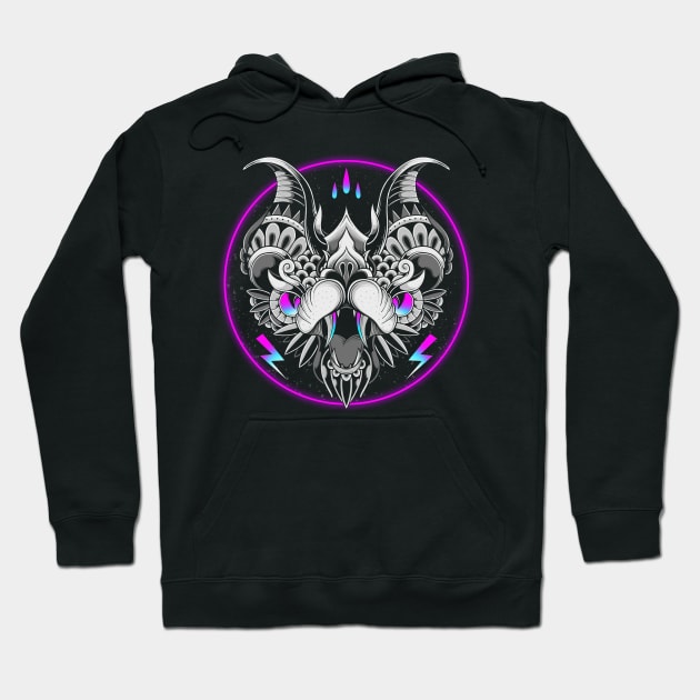 Retrowave Bat Hoodie by GODZILLARGE